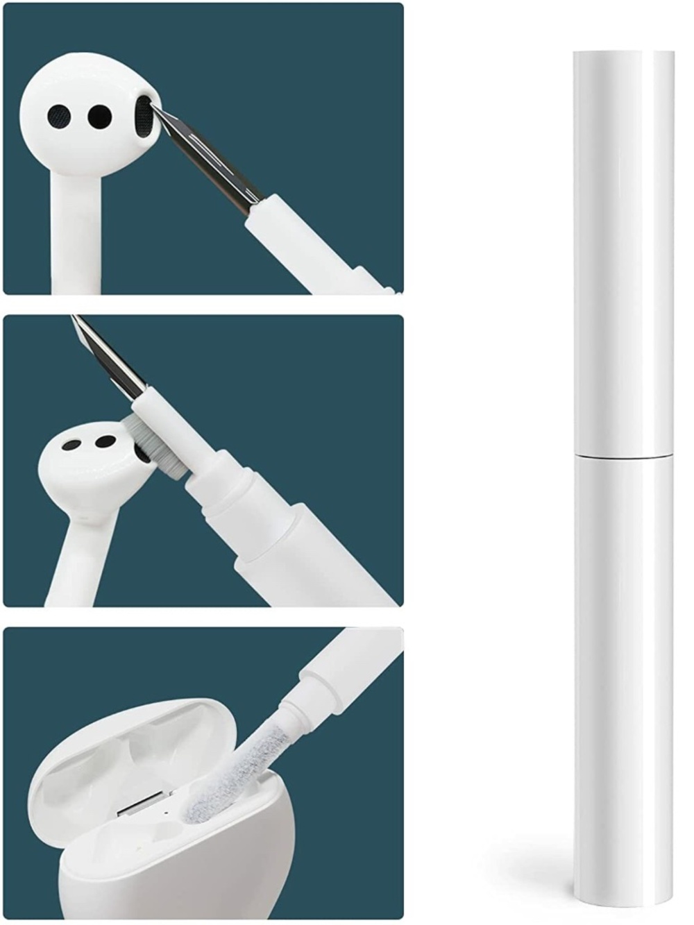 Airpod Cleaner Kit, 3 in 1 Bluetooth Earbuds Cleaning Kit for Apple AirPods Pro
